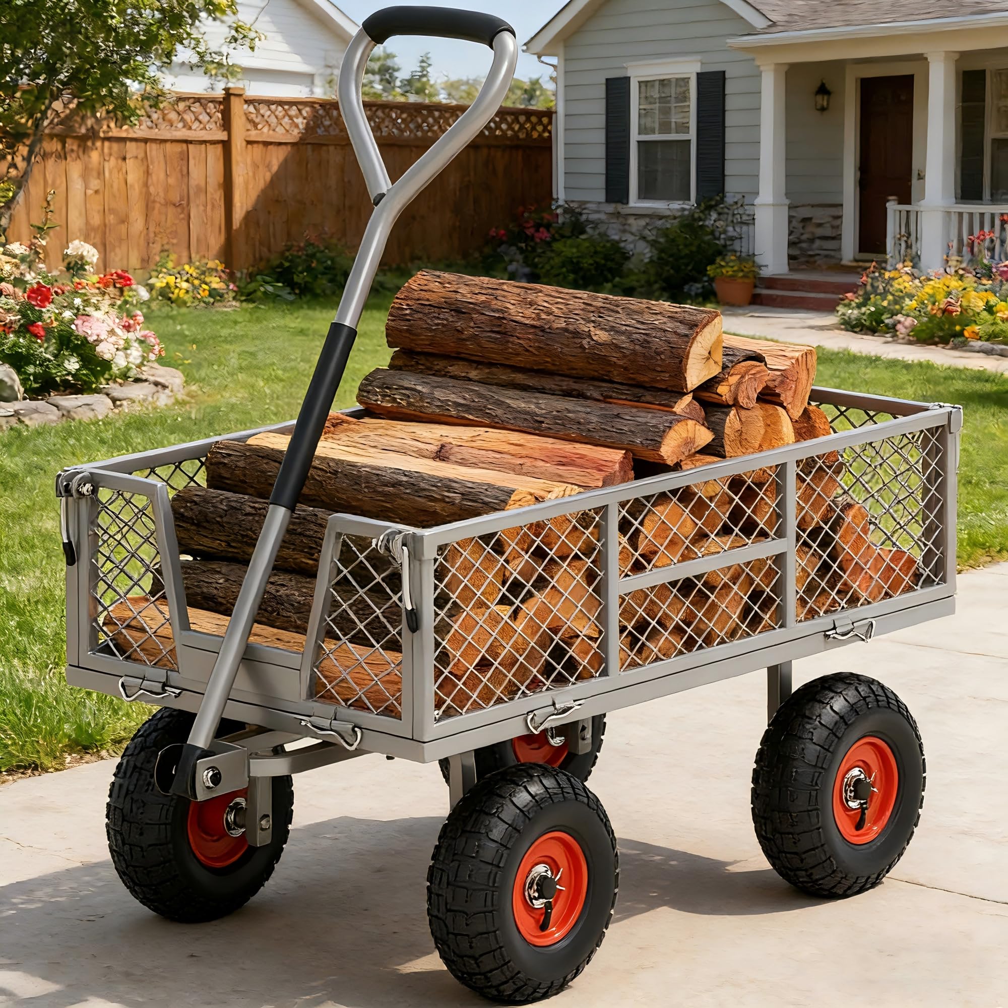 Autodaya Steel Garden Cart