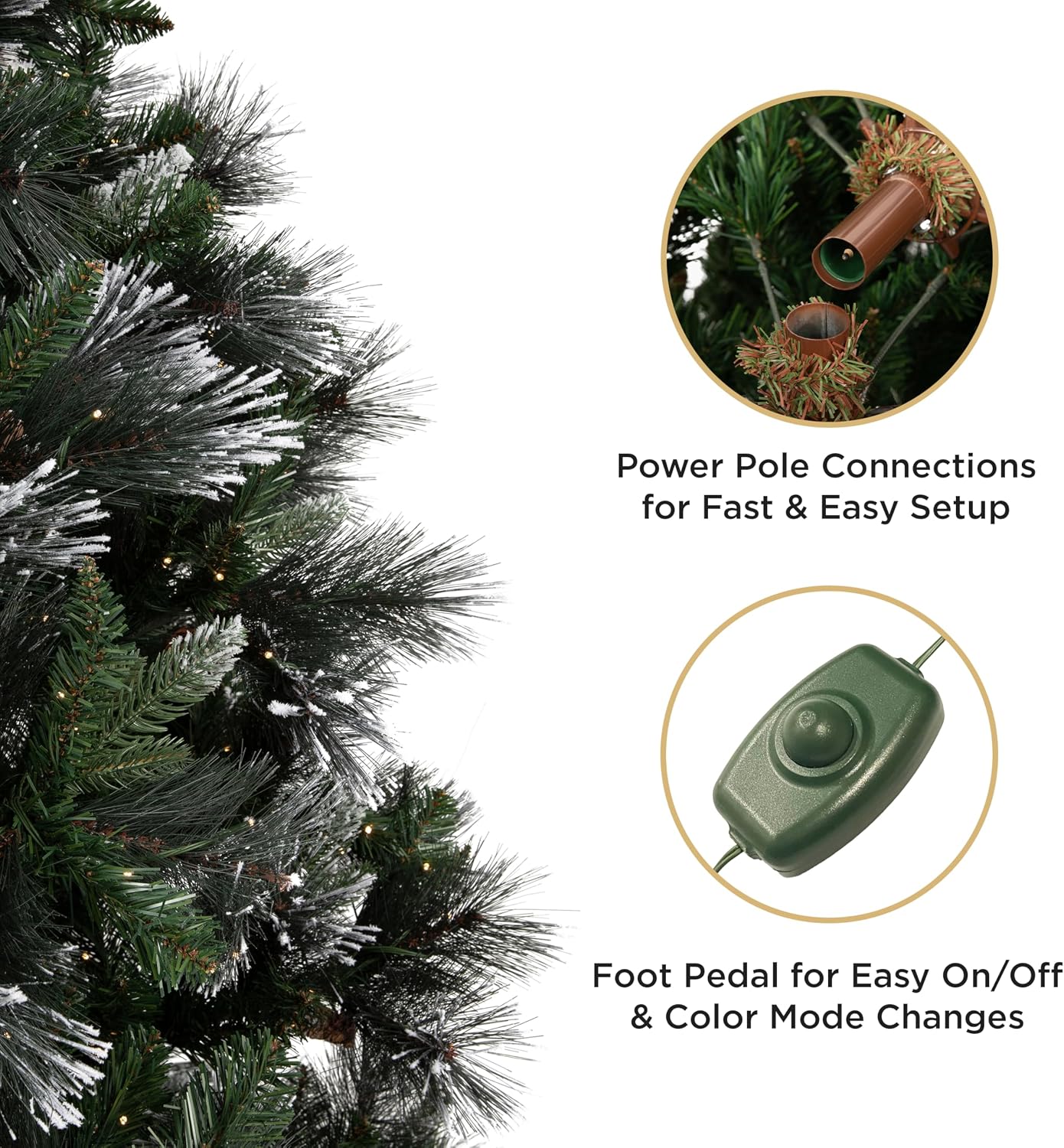 Papyrus Frosted 9 ft Pre-Lit Artificial Christmas Tree