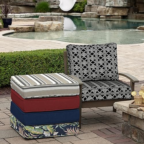 Miniatura 5 de Arden Selections ProFoam Performance - Juego de cojines para asientos profundos para exteriores, 24 x 24, Ashland Black Jacobean