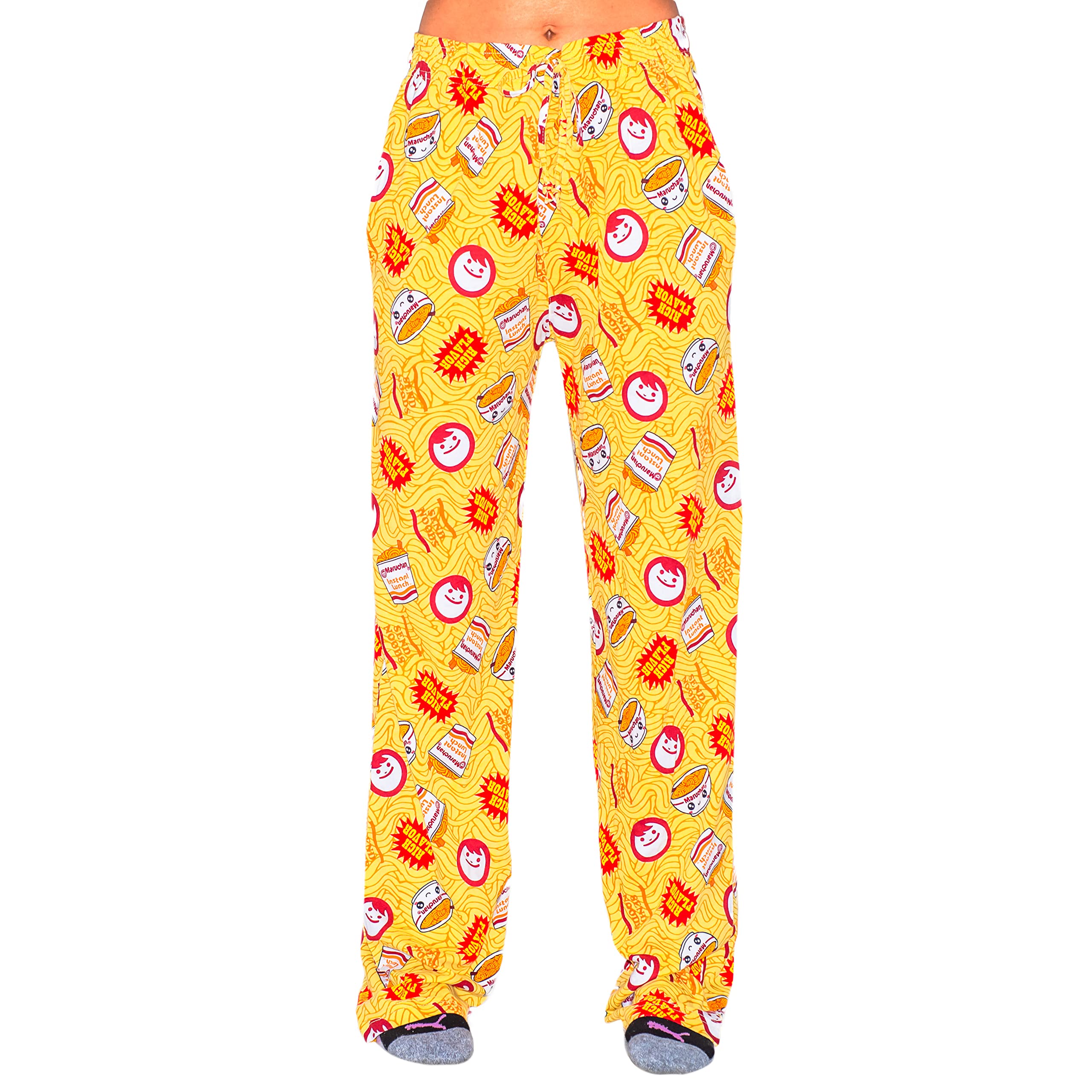 Mad Engine Adult Unisex Maruchan Ramen Noodles Fun Adult Christmas Lounge Pajama Pants