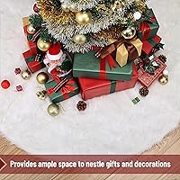 Vista 7 de Mr. Pen Christmas Tree Skirt - 48 inches, Faux Fur, White