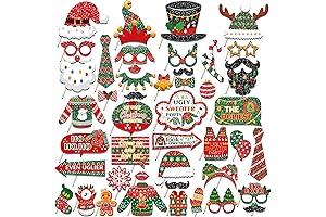 Christmas Photo Booth Props Kit for Unforgettable Holiday Party Snapshots