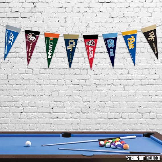 Rico Industries NCAA ACC Complete 4 x 9 Felt Mini Pennant League Set (Includes ALL Teams)