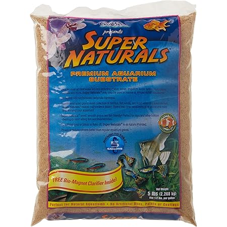 Carib Sea ACS05839 Super Natural Sunset Gold Sand for Aquarium, 5-Pound