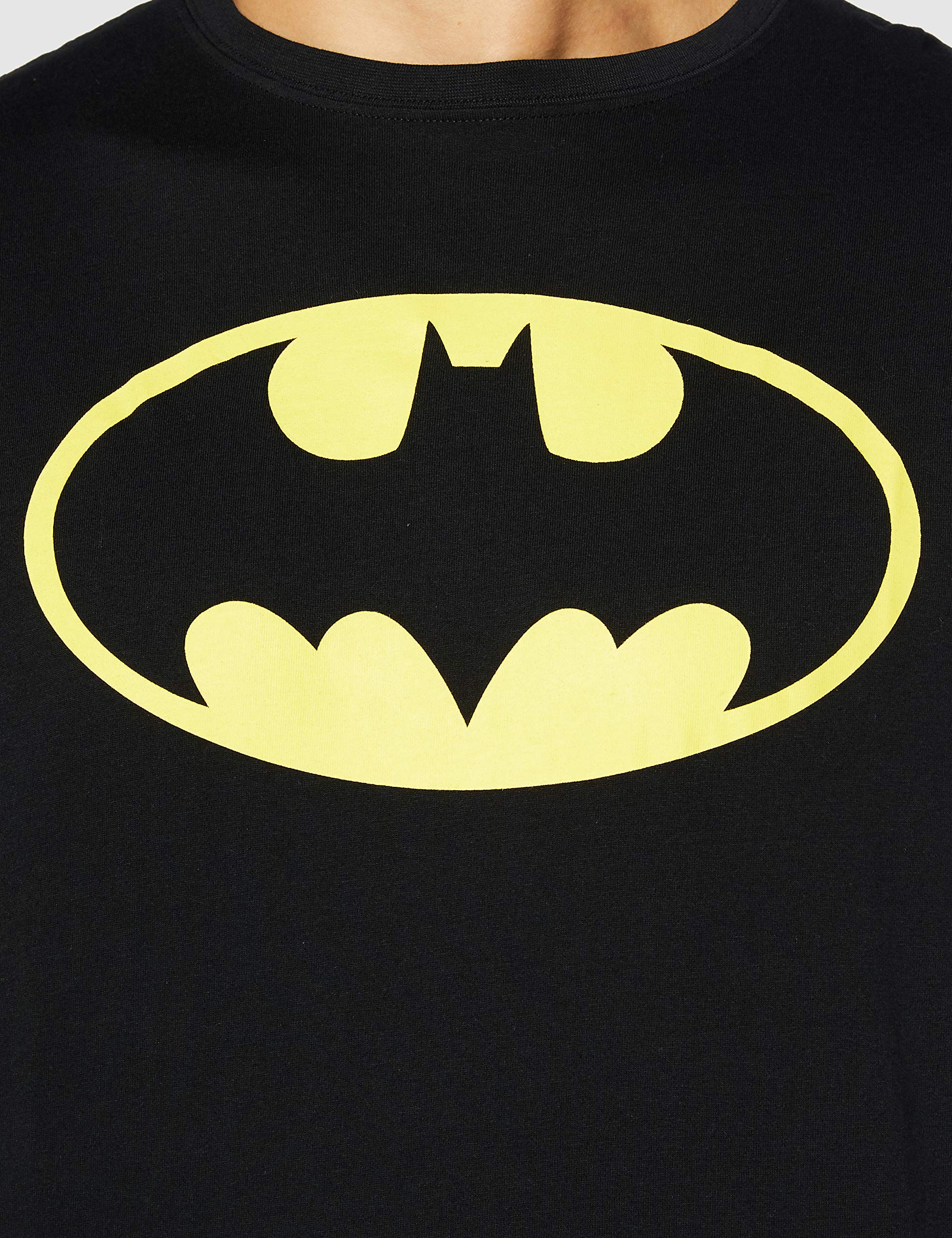 DC Comics Men's Batman Logo T-Shirt, Black