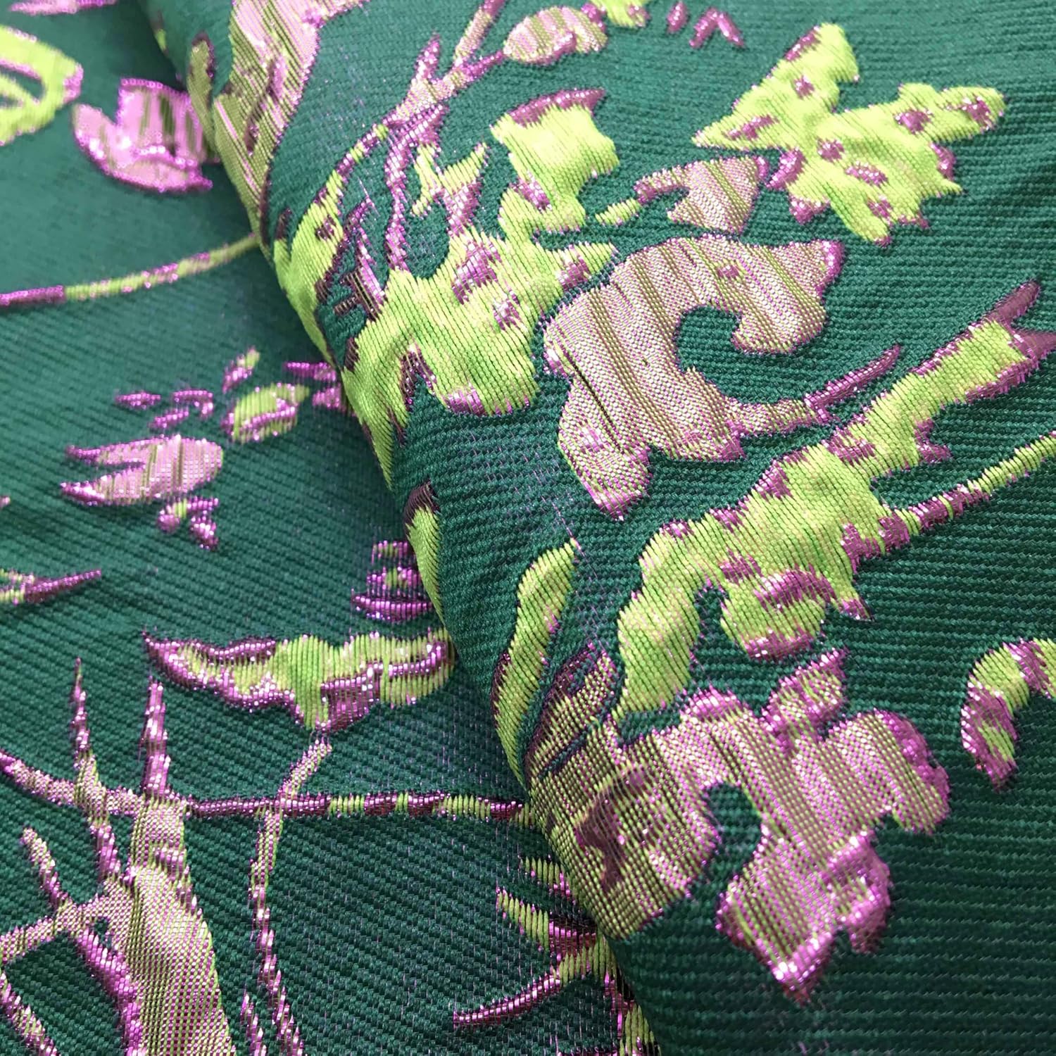 African Lace Fabric 5 Yards Embroidered Printed Fabric Gold Stamped Fabric Suitable for Wedding/Party/Everyday Sewing (39506)