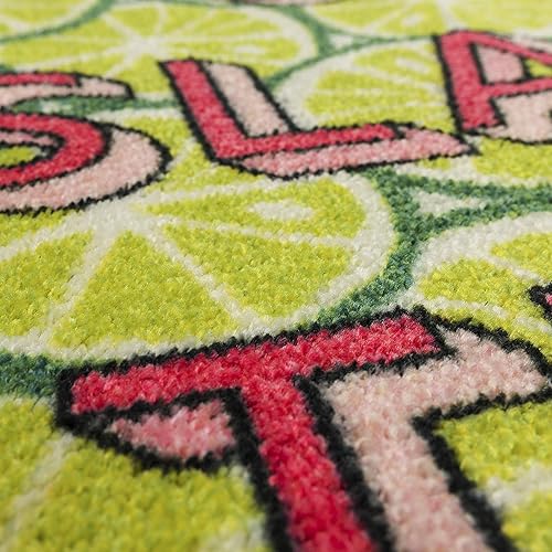 Miniatura 5 de Mohawk Home Alfombra de cocina de verano lavable a máquina, On Island Time, color verde lima