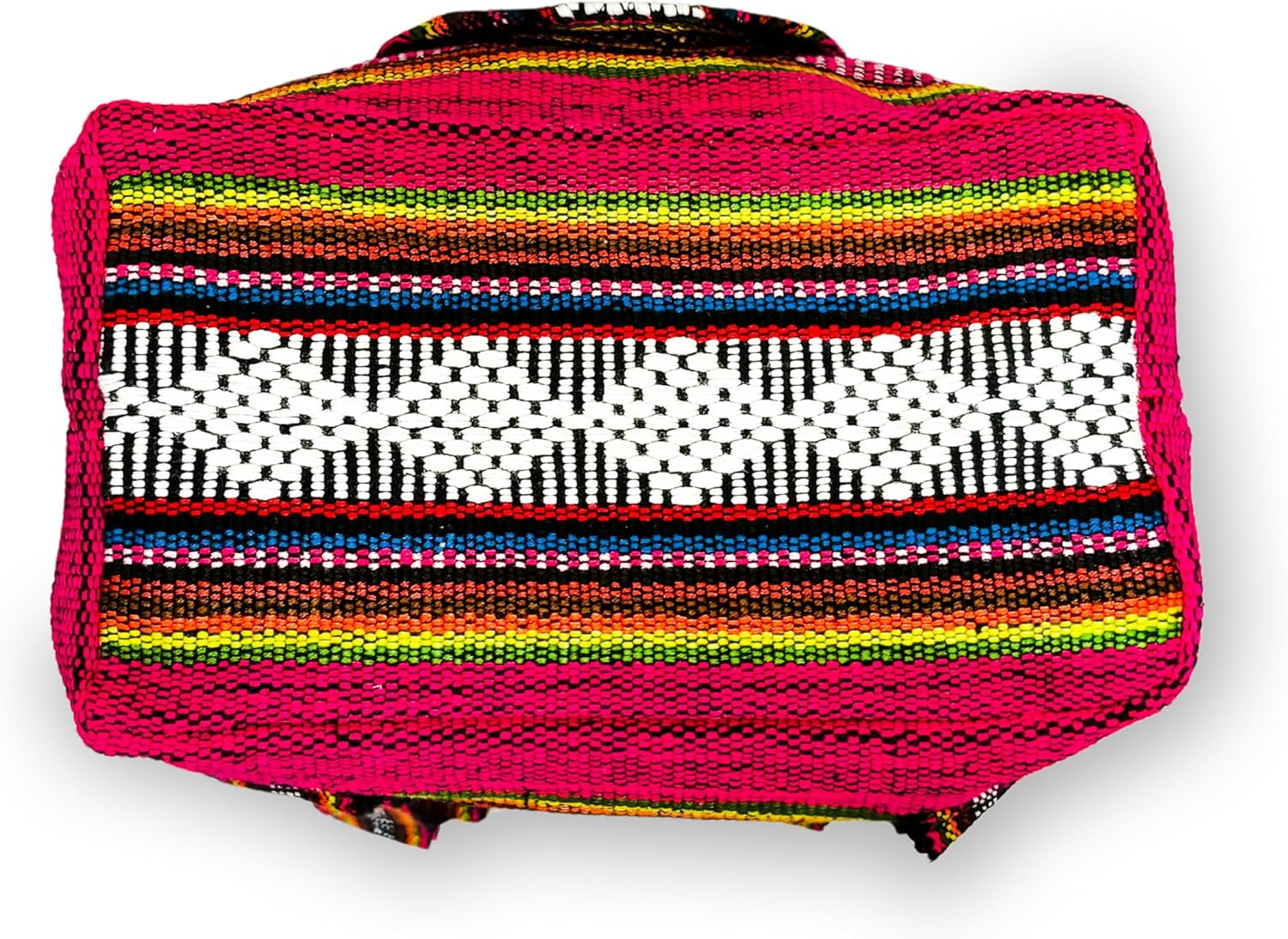 Handmade Mexican Backpack, Day Bag, Travel Bag, Utility, Pink, Rainbow