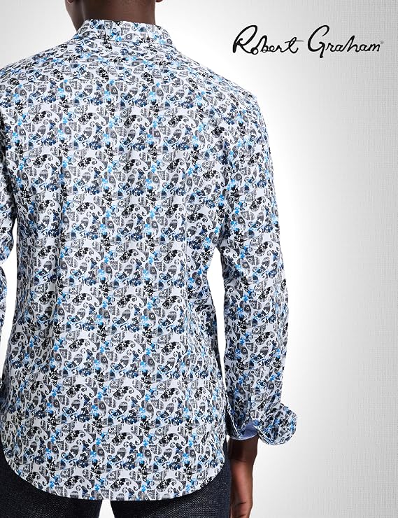 Robert Graham Men's Cardwell Long Sleeve Button Down Woven Shirt Cardwell Long Sleeve Button Down Woven Shirt, (Pack of 1)