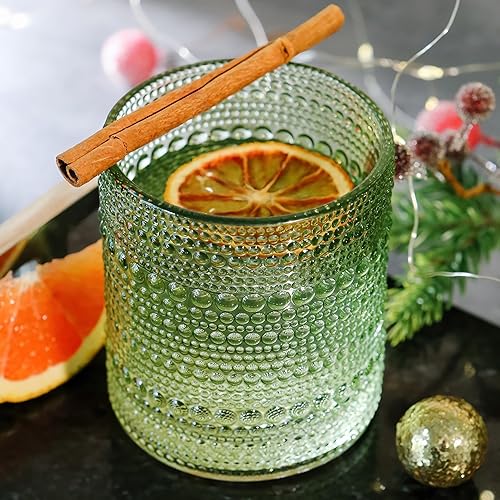 Vista 61 de Kate Aspen Juego de vasos de ámbar con cuentas de 6 a 10 onzas, juego de cristalería vintage, juego de vasos de Júpiter, juego de vasos de cóctel