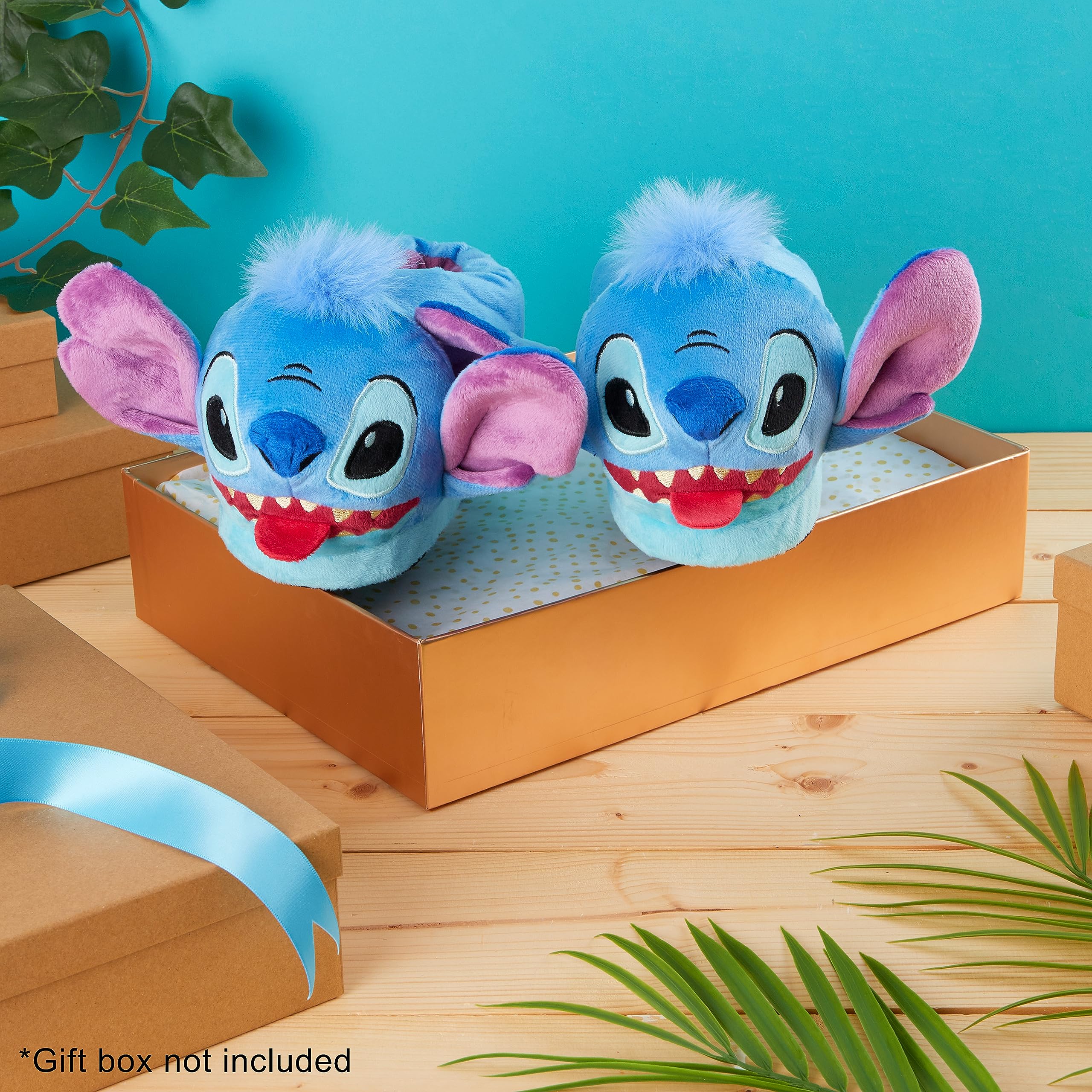 Disney Chaussons Enfant Fantaisie Pantoufle Chaude Peluche Chausson Rigolo Mixte Idée Cadeau Stitch Baby Yoda