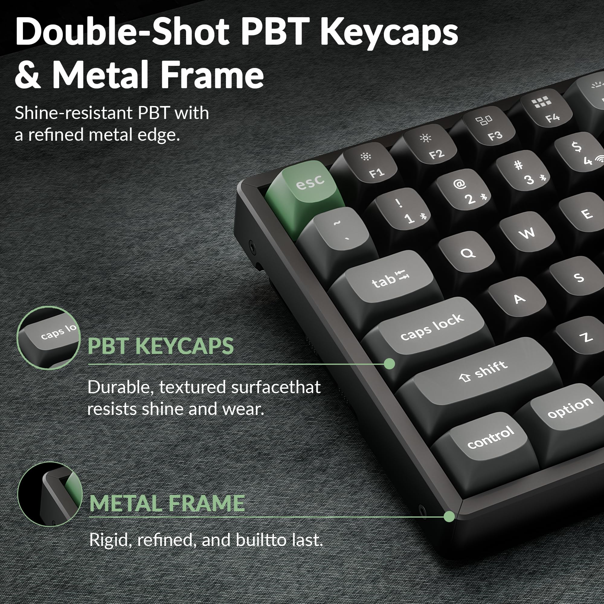 Keychron K10 Ultra 8K kabellose Gaming-Tastatur, ISO-DE-Layout, 8000 Hz Abtastrate, 2,4 GHz/BT 5.2/USB-C, OSA PBT-Tastenkappen, Brauner Schalter, ZMK Custom Keyboard Vollgröße für Mac, Windows, Linux
