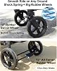Foldable Wagon Stroller for 4 Kids, All-Terrain Wagon with 5-Point Harness, Canopy,high Seats Insulated Snack Pack, Adjustable Handle, Parent Organizer for Outdoor Use (Grey)