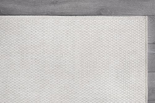 Miniatura 6 de CAMILSON Easy - Alfombra de yute de 4 x 6 pies, para interiores y exteriores, color blanco hueso, para sala de estar, patio y cocina, diseño de