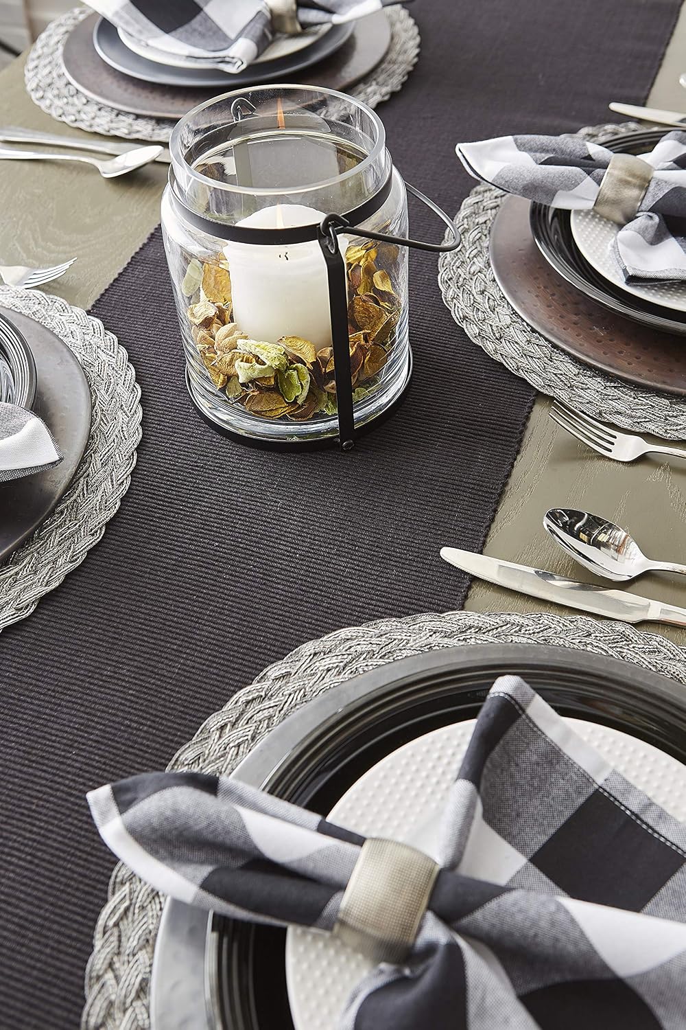 Rеvіеw Prоduсt DII Woven Ribbed Kithcen Collection Classic Cotton Table Runner, 13x72, Black