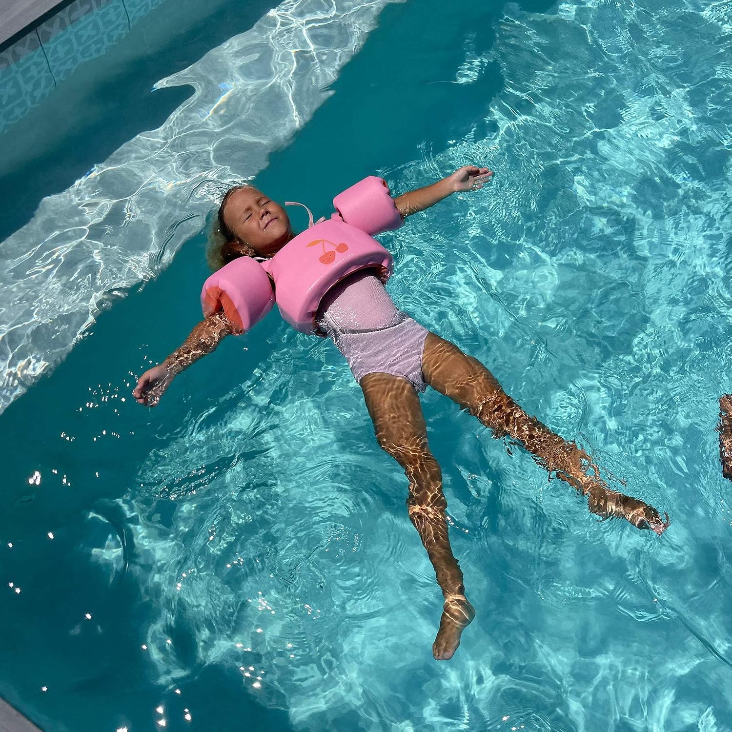 SUNNYLiFE Toddler Puddle Jumper | Floatie Jacket 3-6 | Cotton Candy Cherry