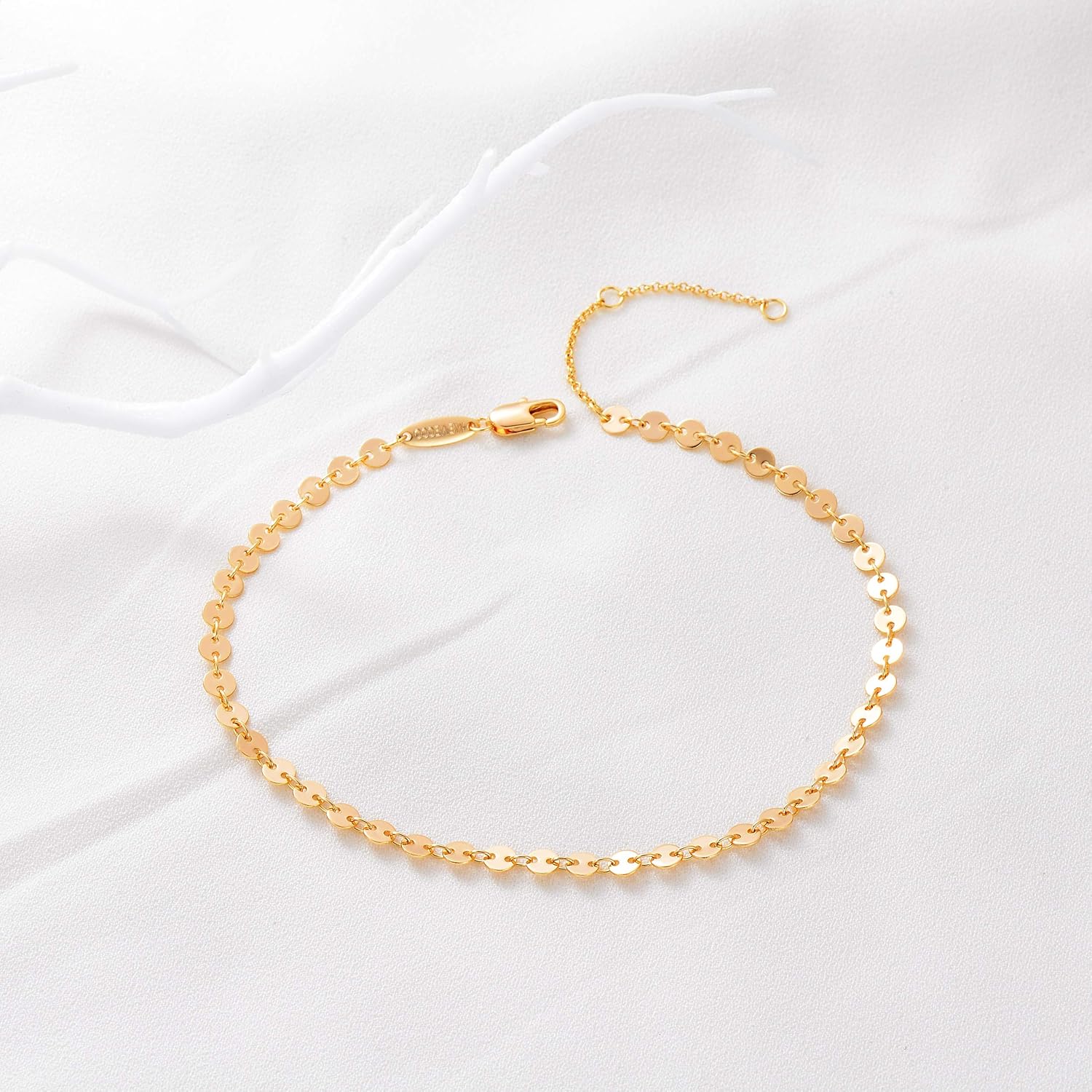 MEVECCO Anklet for Women Gold Chain 14K Gold Plated Dainty Boho Beach Summer Simple Foot Jewelry Ankle Bracelet - Image 5