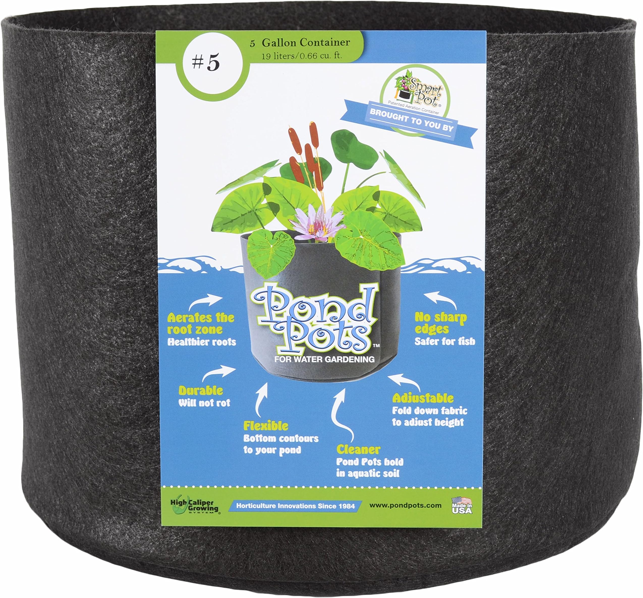 SMART POTPond Flexible Aquatic Plant Container for Water Gardening, 5 gallon