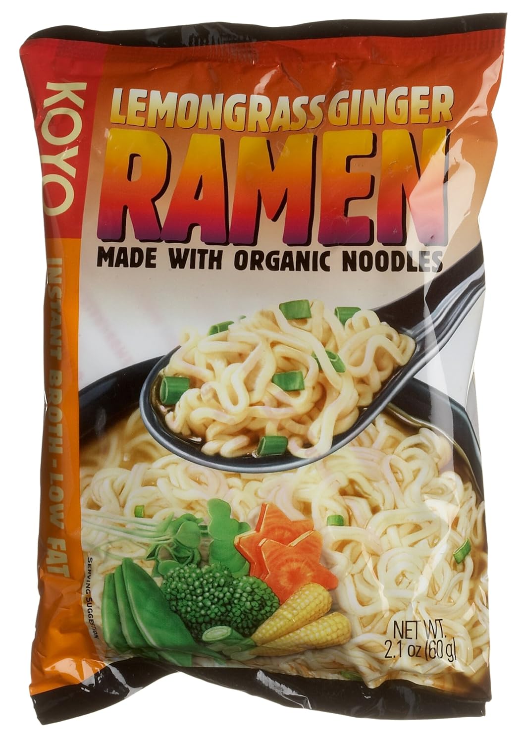 Koyo Lemon Grass Ginger Ramen, 60-Gram Packages (Pack of 12)