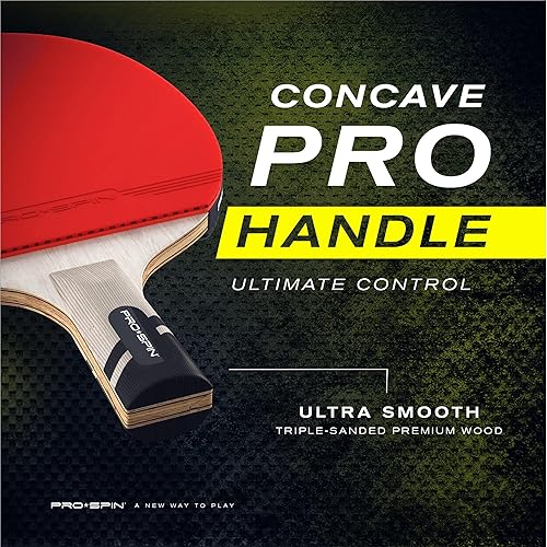 Miniatura 4 de PRO-SPIN Paletas de ping pong de carbono  Penhold agarre corto, raquetas de tenis de mesa premium con fibra de carbono  Hoja de nivel profesional de