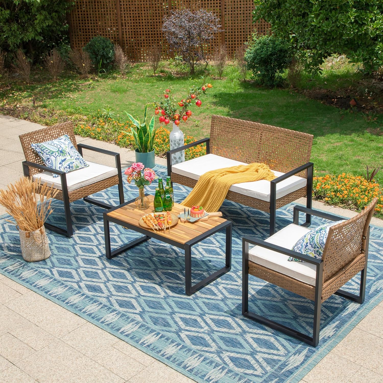 4-Piece Outdoor Patio Furniture Set