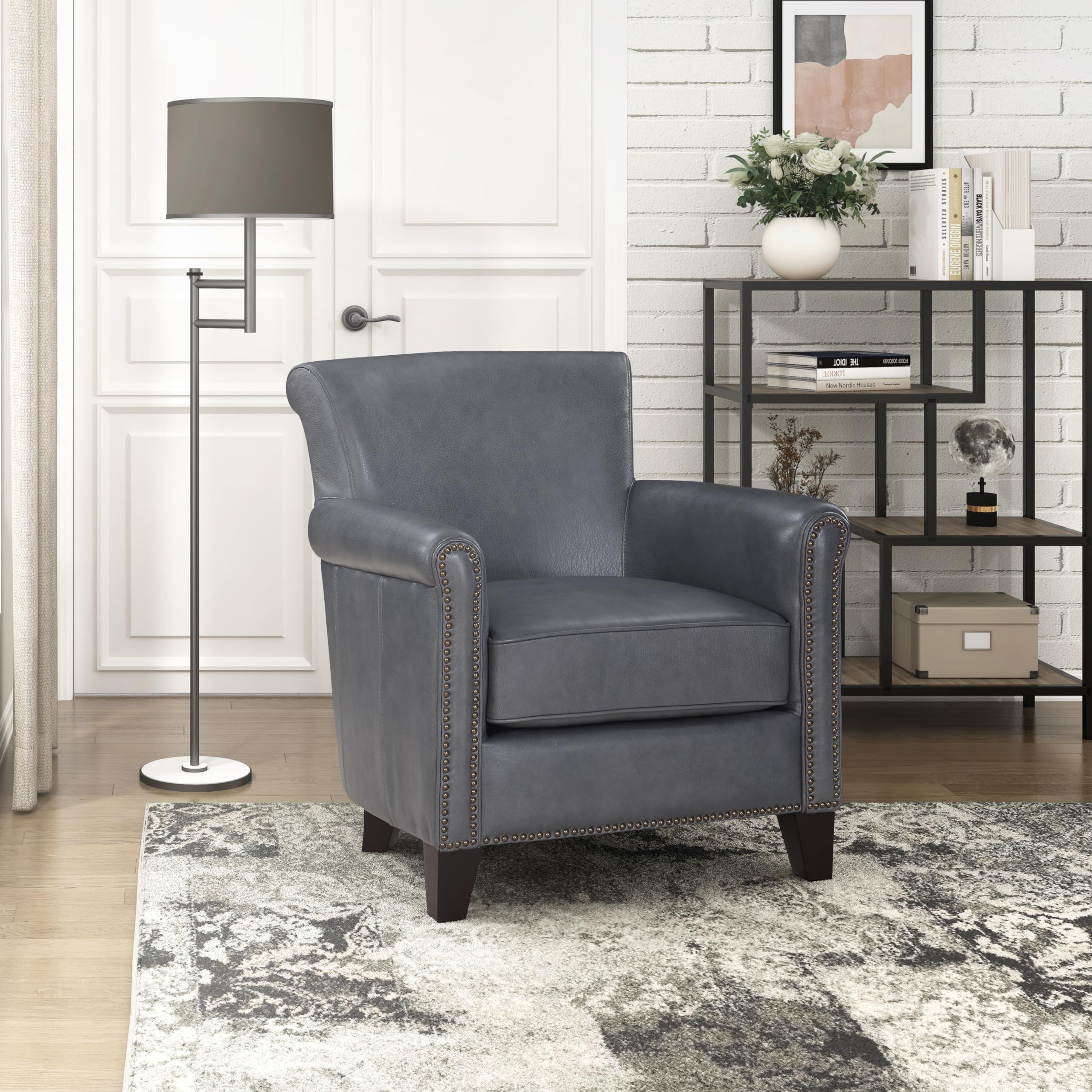 Lexicon 100% Top Grain Genuine Leather Chair
