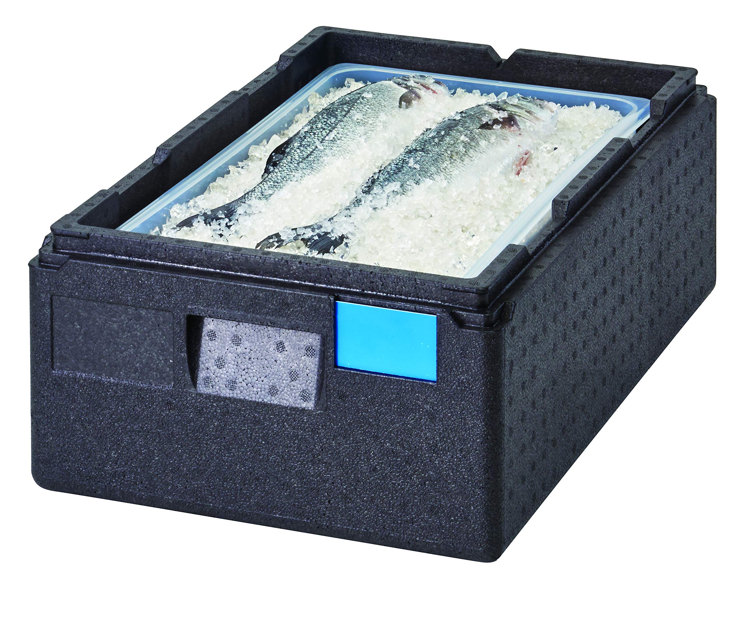Cambro Contenitore isotermico con apertura superiore 26 L, polipropilene, nero, 60 x 40 x 20,7 cm (M.Ext) - 53,8 x 33,8 x 14,5 cm (M.Int)