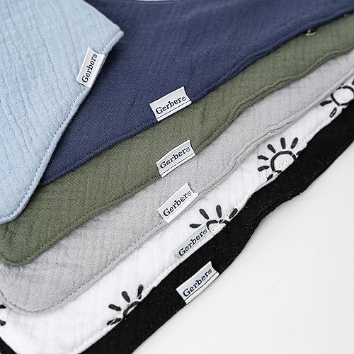Miniatura 8 de Gerber Baberos unisex de muselina para bebé