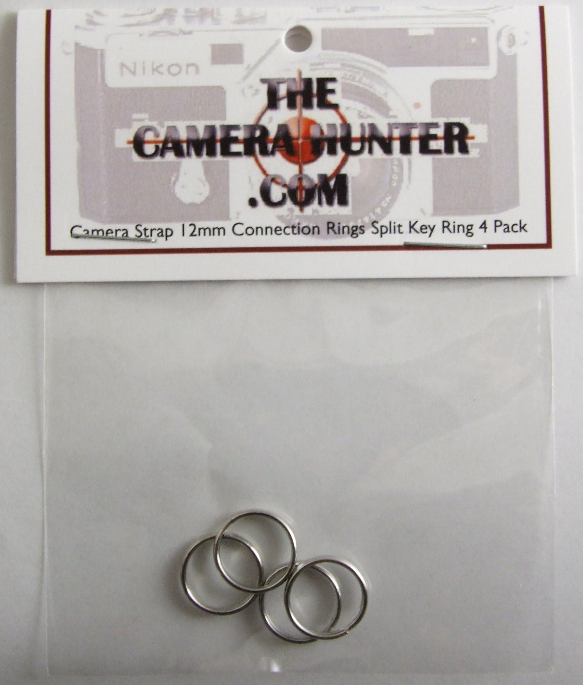 Camera Strap 12mm Connection Rings Split Key Type Metal NEW (4 PACK) - Made in GERMANY
