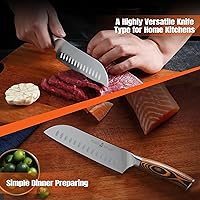 Vista 10 de TUO cuchillo de chef, cuchillo santoku, cuchillo de cocina, cuchillo para uso general, cuchillo para picar, juego de cuchillos