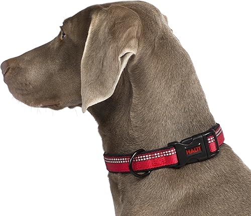Miniatura 7 de HALTI - Collar cómodo acolchado de nailon y neopreno, reflectante, fácil de colocar y usar. Diseño colorido de dos tonos, adecuado para perros