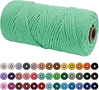 Vista 71 de JeogYong Cordón de macramé de un solo hilo 1mm x 426 yardas (1279 pies) Cuerda de algodón suave Hilo de macramé de 1 mm, suministros de macramé