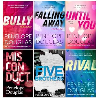 Penelope Douglas 6 Books Collection Set Bully, Until You, Rival, Falling Away, Five Brothers, Misconduct