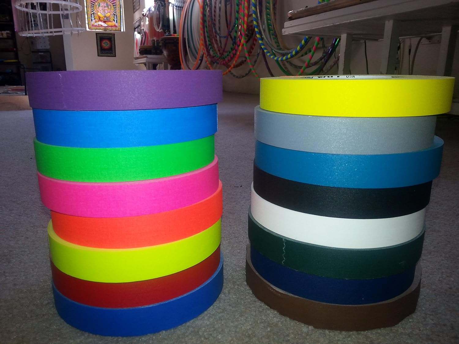 38" 3/4 HDPE Gaffers Spiral Taped Practice Hoop