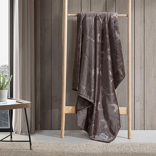 Vista 140 de Eddie Bauer Manta reversible de vellón sherpa, ropa de cama y decoración del hogar, para todas las estaciones, (Bunkhouse Plaid Beige), beige