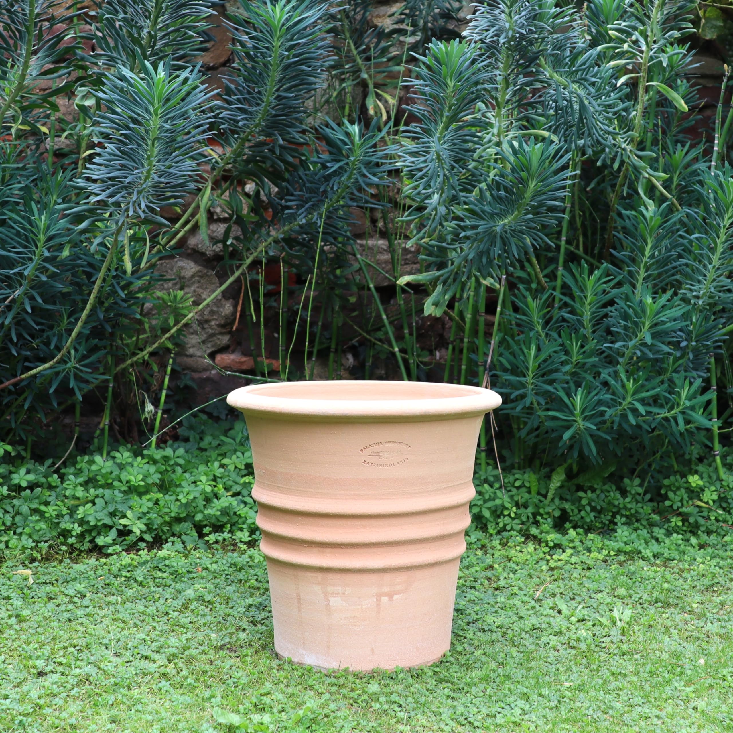 Palatina Werkstatt Doniczka z terakoty, gałąź, 35 cm, 100% ręcznie wykonana terakota, do użytku wewnątrz i na zewnątrz – śródziemnomorska atmosfera do domu