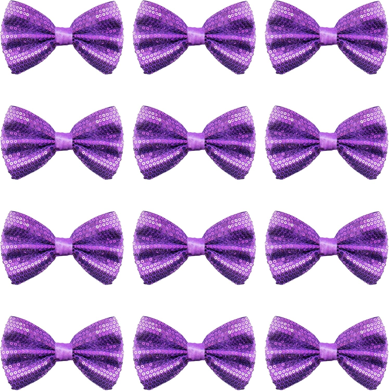 Sequin Bow Ties for Men - Pre-tied Adjustable Length Bowtie, Many Colors to Choose From