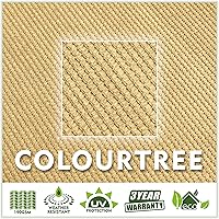 Vista 4 de Colourtree CTAR1016 - Toldo rectangular de tela de 8 x 14 pies, color beige arena, permeable al agua y resistente a los rayos UV, resistente