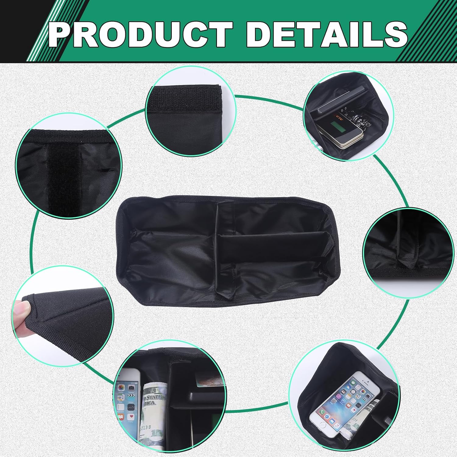 Compatible with Seat Leon 2008 2009 2010 2011 2012,Glove Box Dividers Organizer Accessories,Insert Storage Bag,Glove Box Separate Storage Bag
