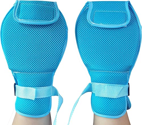 Wisexplorer 2 guantes de retención de manos empaquetados para ancianos, guantes de seguridad y transpirables antiarañazos para pacientes, gran ayuda