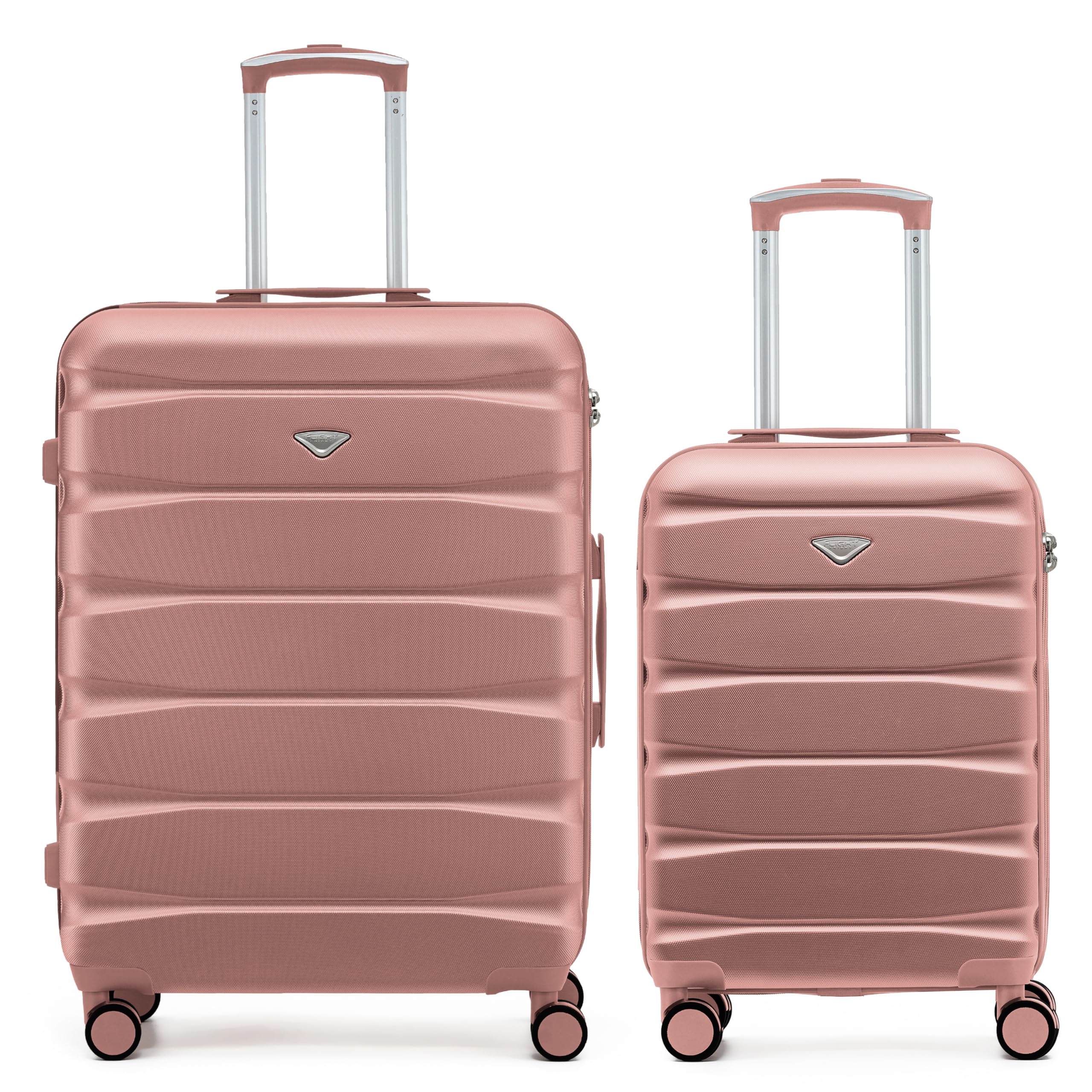 Flight Knight Underseat Cabin Suitcase 45x36x20cm | Free Hand Luggage for EasyJet & Wizz Air | Lightweight ABS Hard Shell with 8 Silent-Glide Spinner Wheels | Max Space Travel Bag — view 100