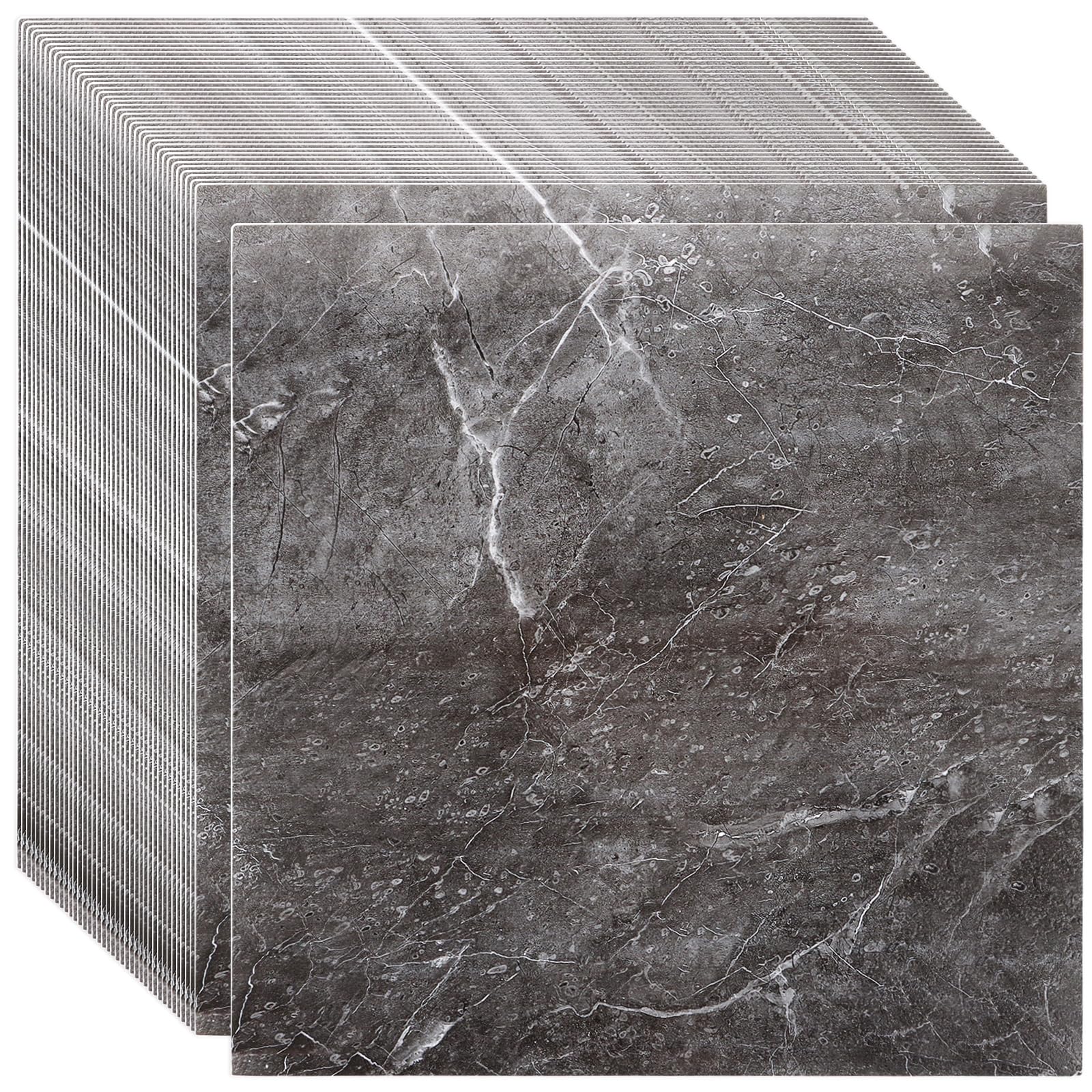 DAJAVE 40 unidades de suelo de PVC autoadhesivo, 30 cm x 30 cm, suelo de vinilo, autoadhesivo, aspecto de hormigón, gris, baldosas adhesivas para suelo, suelo de vinilo, antideslizantes, resistentes