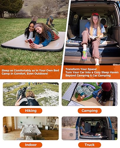 Miniatura 8 de Kingcamp FLEXIREST 5.0 - Colchoneta de dormir para camping, inflable sin PVC, colchón de camping compacto de alto soporte con saco de bomba para