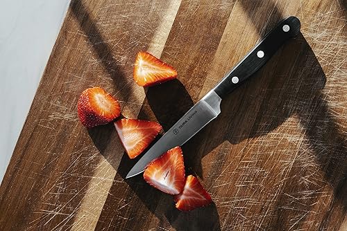Miniatura 2 de DURA LIVING Juego de cuchillos de chef, juego de cuchillos de cubertería, 4 piezas, acero inoxidable forjado superior de alto carbono, ultra