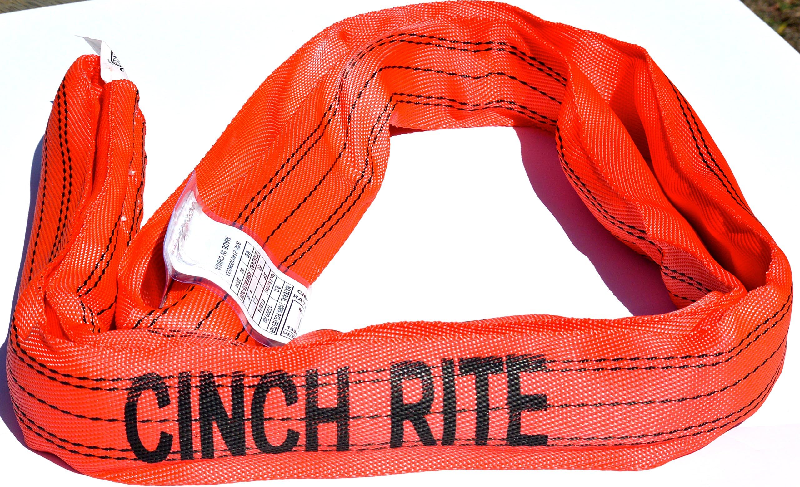 4 Ft. Red Polyester Endless Roundsling 13,200lb Vertical Load Limit (Round Sling)!