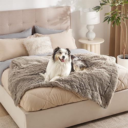 Miniatura 4 de Bedsure Mantas impermeables para perros grandes  Manta calmante de gato para sofá, lavable, manta larga de piel sintética para mascotas, para