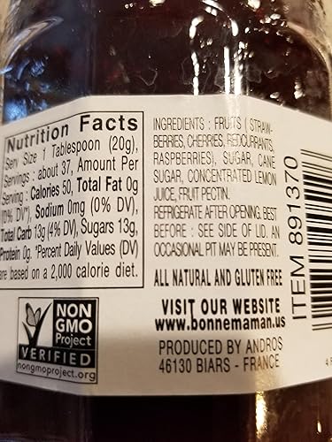 Miniatura 2 de Bonne Maman Cuatro conservas de frutas, tarro de 26 oz