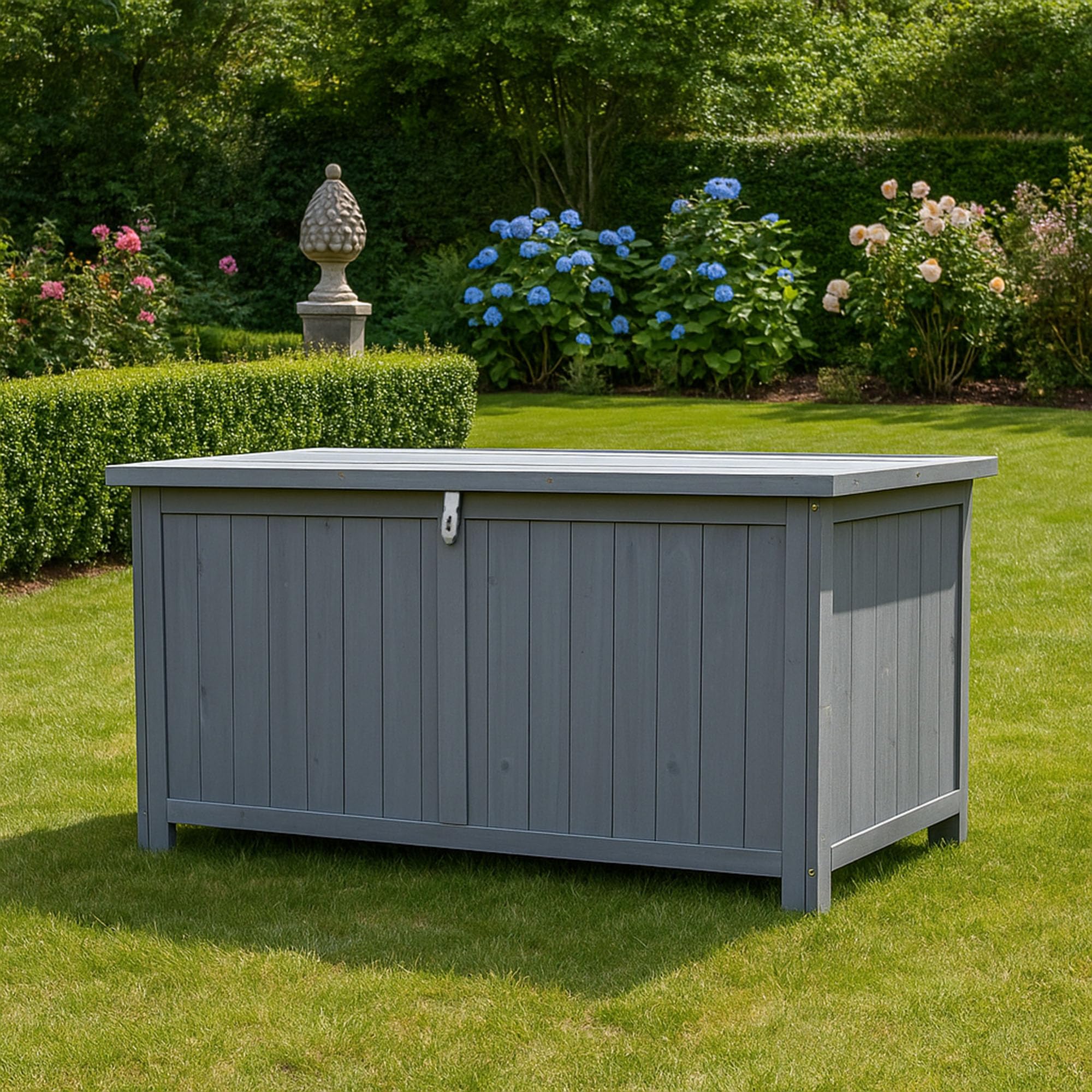 Jack Stonehouse Wooden Garden Storage Deck Box With Lockable LidOutdoor Chest Container For Patio Cushions Outdoor Toys & Tools468L from B&Q