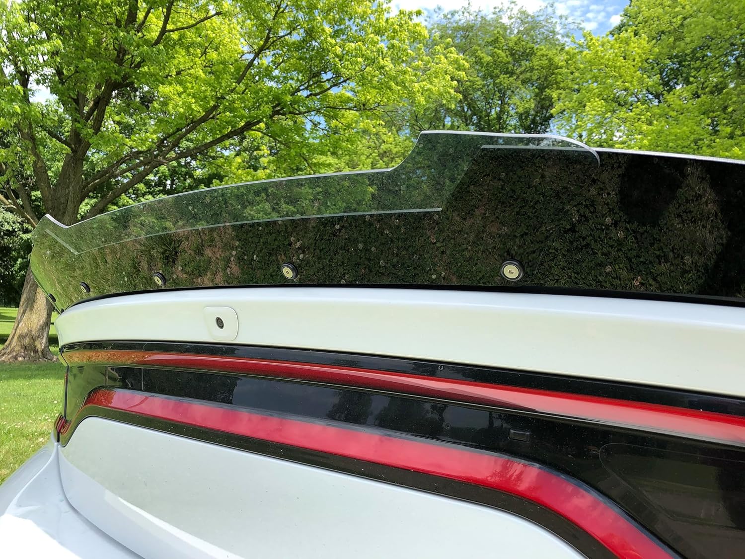 V2 2 Layer Wickerbill Spoiler fits 2015-2023 Charger SRT Hellcat Scat Pack Models, Includes RivNut Tool