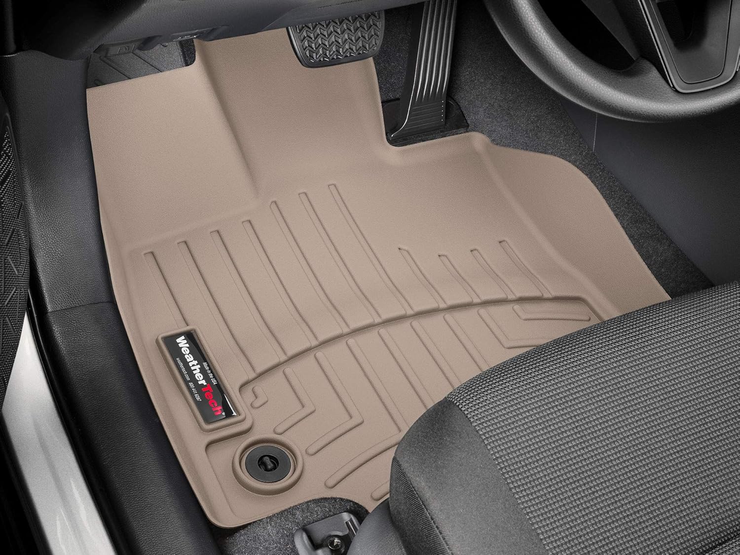 WeatherTech Custom Fit FloorLiners for Toyota RAV4 Hybrid, RAV4, 1st Row (4515161), Tan